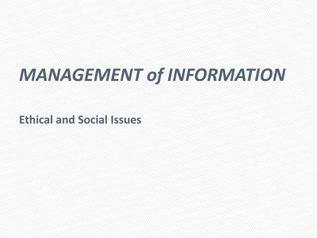 Mis ethical social
