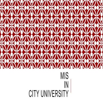 MIS in City University, Bangladesh