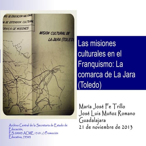 Las misiones culturales en el Franquismo: La comarca de La Jara (Toledo)