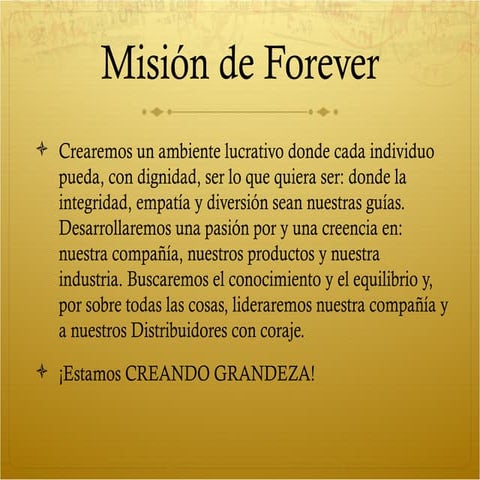 Misión de Forever Living Products