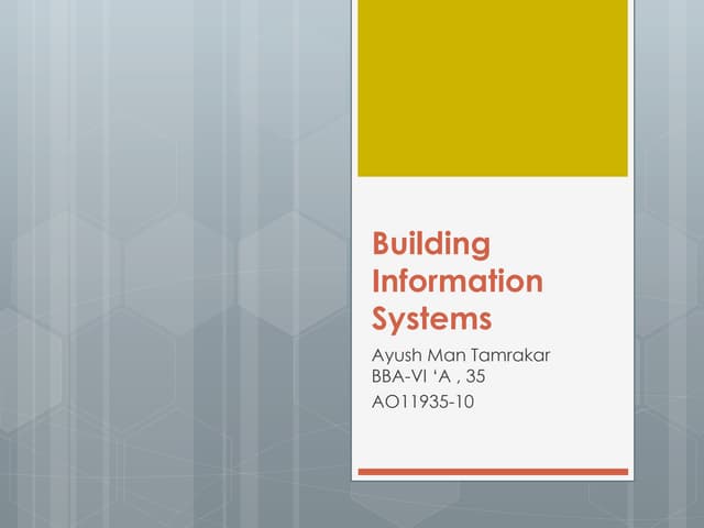Management Information System - Building Systems