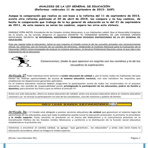 Ley General de Educación | PPT