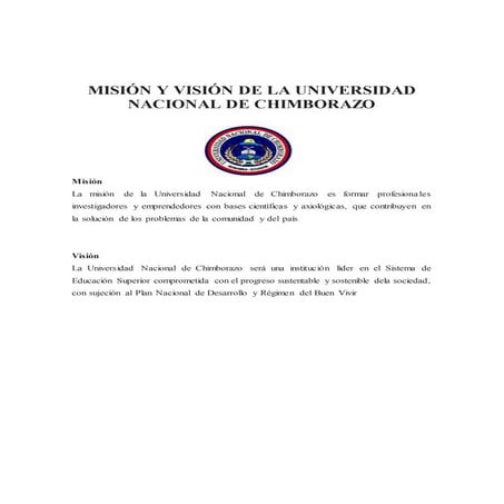 Mision y vision