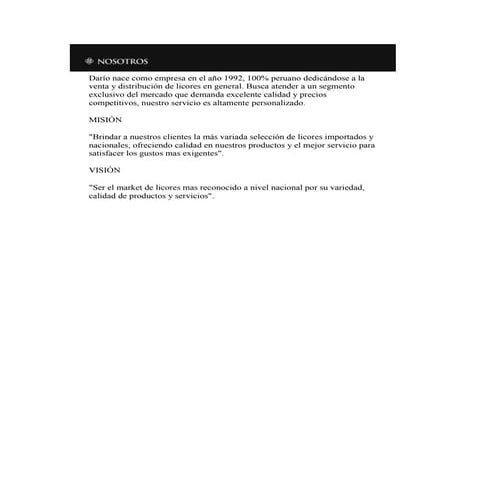 Mision y vision licoreria