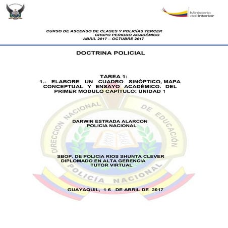 Mision y vision, valores de la policia nacional del ecuador