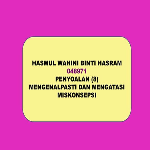 Miskonsepsi
