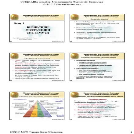 Mis lecture 1 | PDF