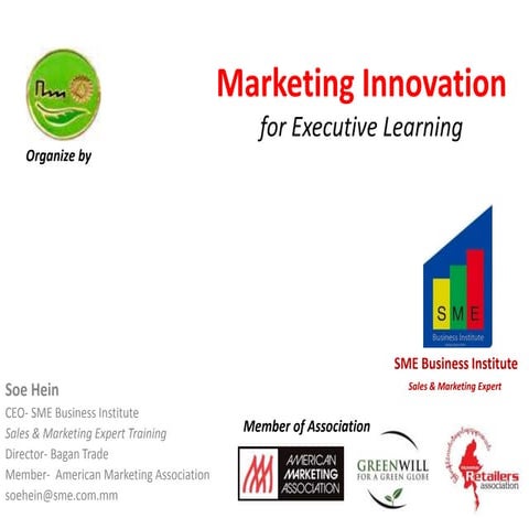 Marketing Innovation by Soe Hein-MBA