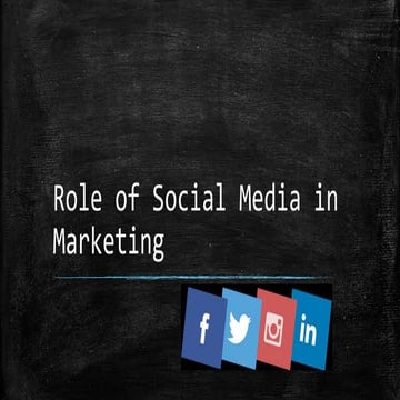 Role of social networkng | PPT