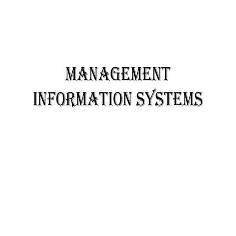management information systems