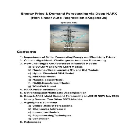 MISO Deep-NARX Forecasting for Energy and Electricity Demand/Price Data