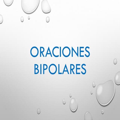 Mis oraciones bipolares