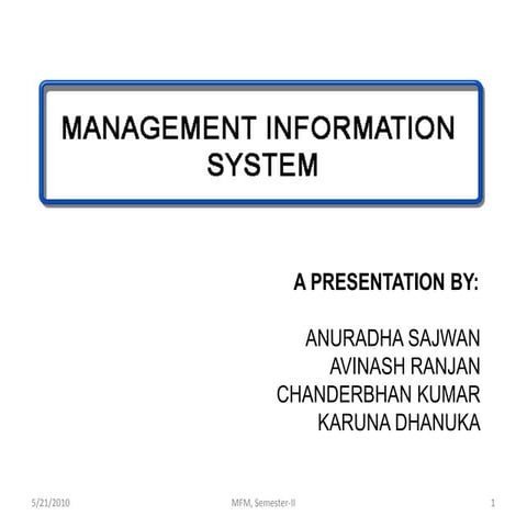 MIS (Management Information System) in Fashion & Textile Industry
