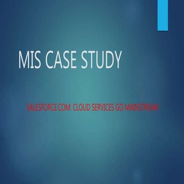 MIS Presentation about SalesForce.com