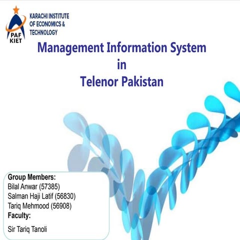 Telenor (Management Information System) PowerPoint Presentation