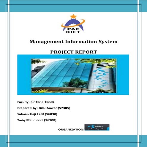 Telenor (Management Information System) Project Report