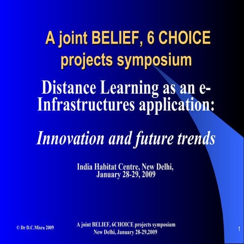 Misra,D.C. (2009) 6 Choice Belief Developing E Gov Curriculum