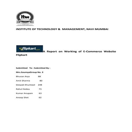Mis report on flipkart.com