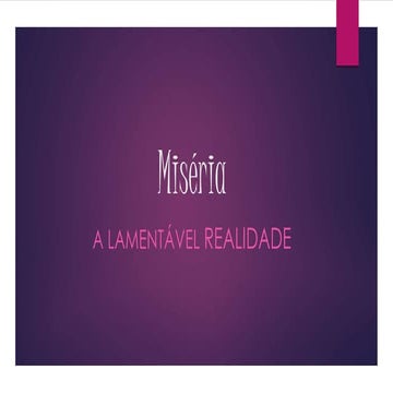 Miséria | PPTX