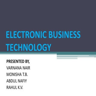 Electronic Business Technology