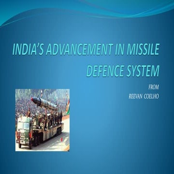 India's advancement in missile defence system