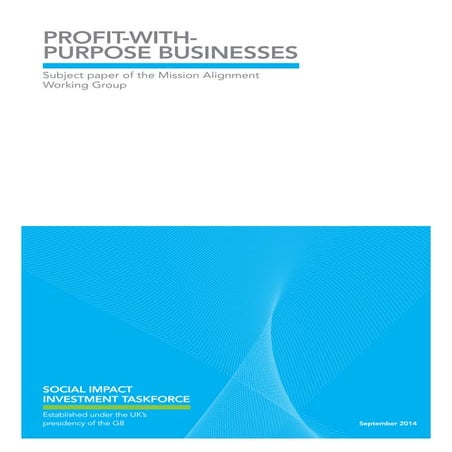 Profit with purpose businesses: Mission alignment paper