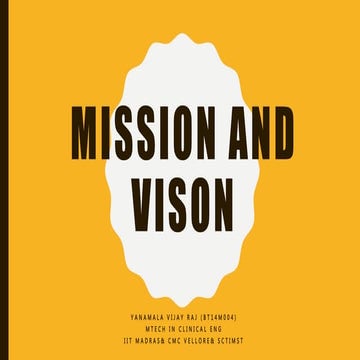 Mission and vision 