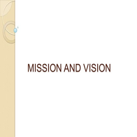 Mission and vision vinoth