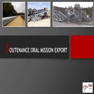 Mission Export Maroc VTN Minéral | PPTX