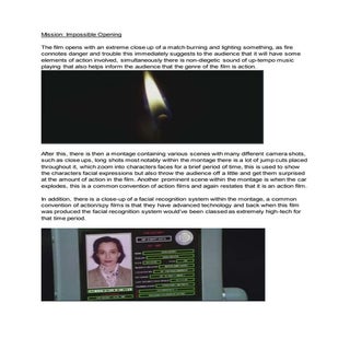 Mission impossible opening analysis