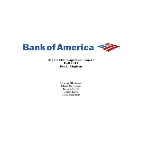 Bank of America's "Project New BAC" - For Good or for Bad?