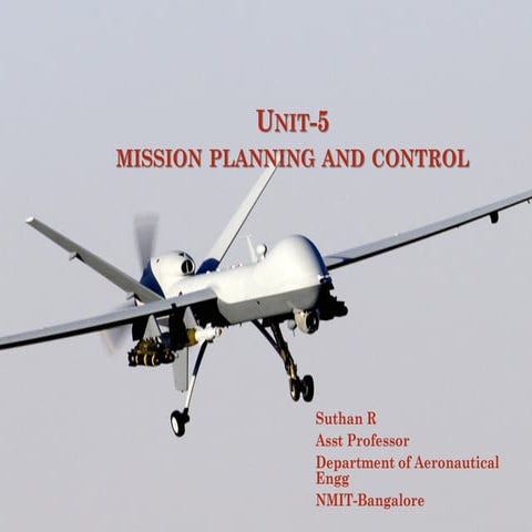 Mission planning and control for UAV's