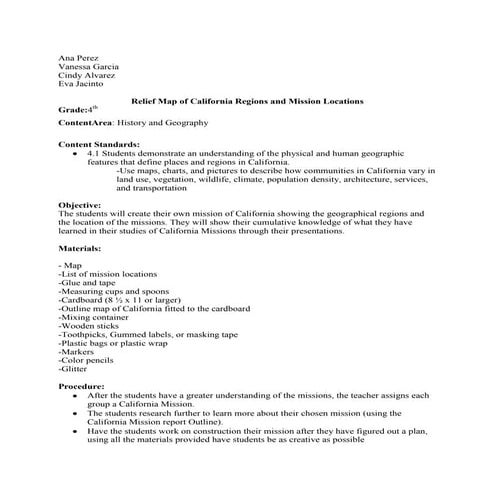 Missions lesson plan | DOCX