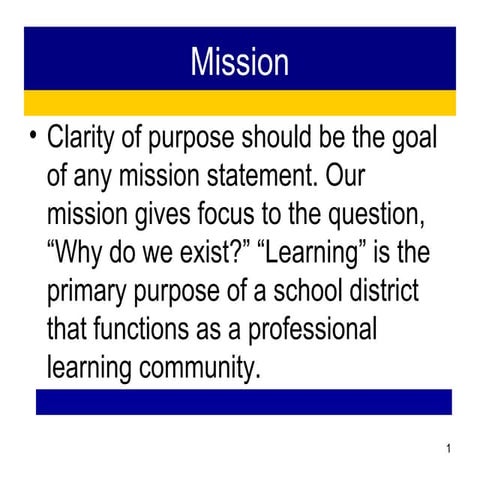 Mission statement revision presentation   advanc ed standard 1 committee - 10 feb 2015