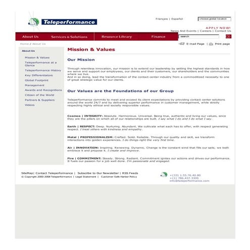 TP Mission & values | PDF