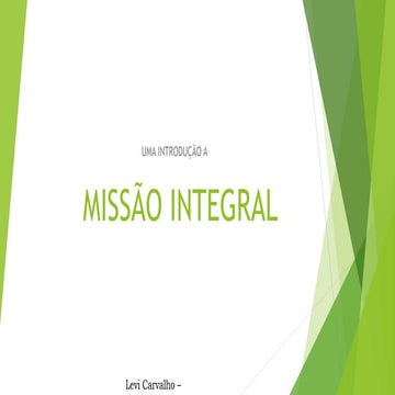 Uma introdução a Missão integral