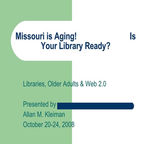 Missouri is Aging