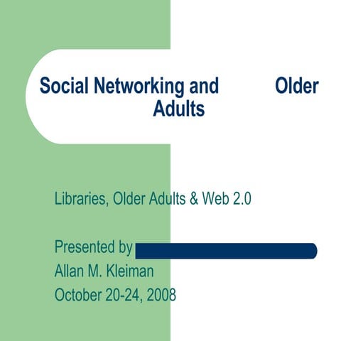 Missouri Social Networking and Older Adults