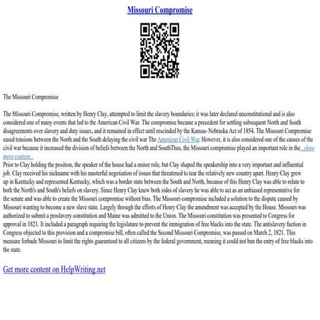 1 - Missouri Compromise on slavery in America.ppt