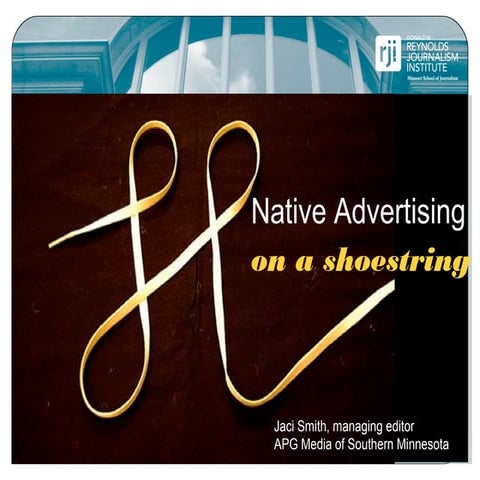 Native Advertising on a shoewstring