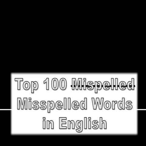 Misspelled words