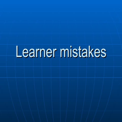 mistakes in foreign language learning.ppt