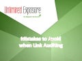  Mistakes to avoid when Link Auditing