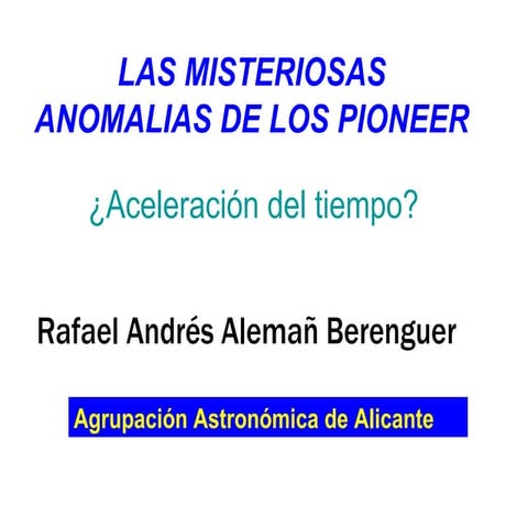 Misterio de los pioneer