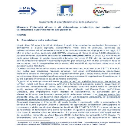 Misurare l'uso del territorio rurale. Premio pa sostenibile e resiliente 2021