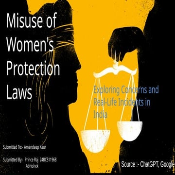 Misuse of Women's Protection Laws [Autosaved].pptx