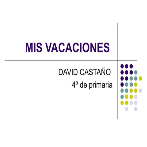 Mis vacaciones david