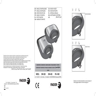 Mi sw 220 420 & pa-1400 - Servicio Tecnico Fagor