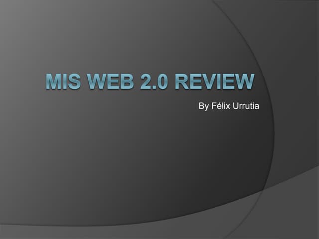 Mis web 2.0 assignment