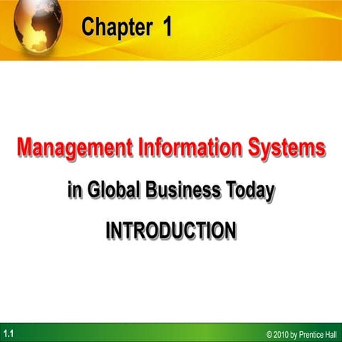 Chapter 1 MIS | PPT